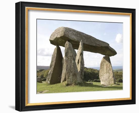 Dolmen, Neolithic Burial Chamber 4500 Years Old, Pentre Ifan, Pembrokeshire, Wales-Sheila Terry-Framed Photographic Print