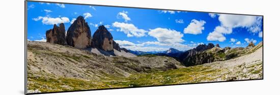 Dolomites, Italy - Tre Cime Di Lavaredo  Drei Zinnen (Unesco Natural World Heritage in Italy) Pano-Gorilla-Mounted Photographic Print