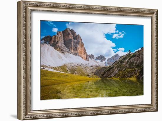 Dolomites Lake Mitteralplsee-Tetyana Kochneva-Framed Photographic Print