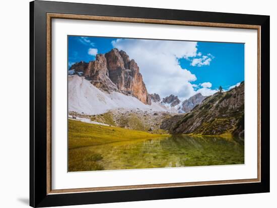 Dolomites Lake Mitteralplsee-Tetyana Kochneva-Framed Photographic Print