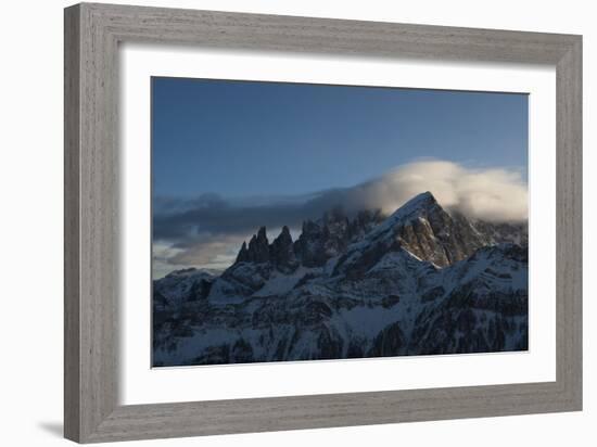 Dolomites, mountain peaks near Falcade, Veneto, Italy, Europe-Alex Treadway-Framed Photographic Print