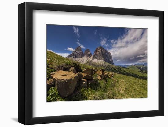 Dolomites, Sassolungo, Rock Formations-Niki Haselwanter-Framed Photographic Print