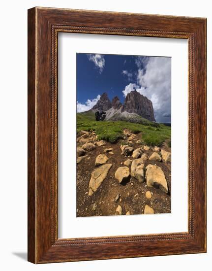 Dolomites, Sassolungo, Rock Formations-Niki Haselwanter-Framed Photographic Print