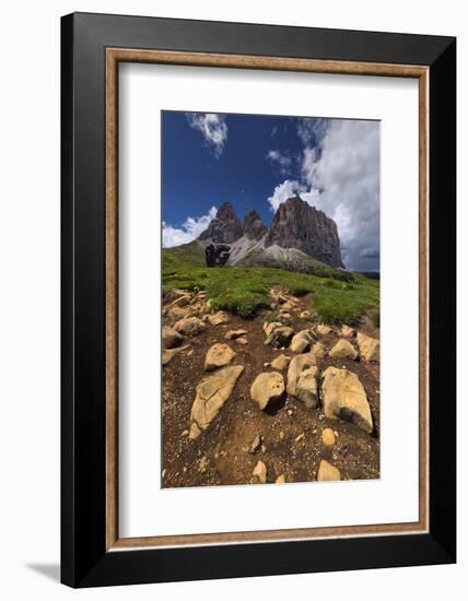 Dolomites, Sassolungo, Rock Formations-Niki Haselwanter-Framed Photographic Print
