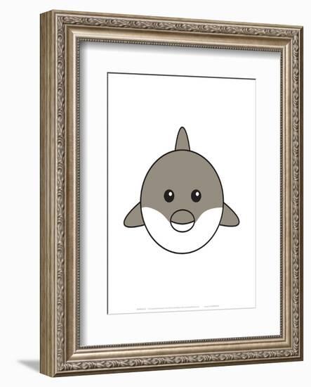 Dolphin - Animaru Cartoon Animal Print-Animaru-Framed Giclee Print