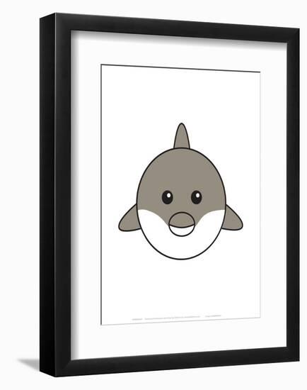 Dolphin - Animaru Cartoon Animal Print-Animaru-Framed Giclee Print