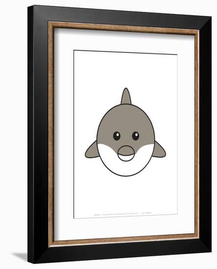 Dolphin - Animaru Cartoon Animal Print-Animaru-Framed Giclee Print