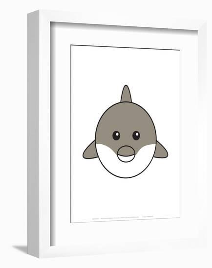 Dolphin - Animaru Cartoon Animal Print-Animaru-Framed Giclee Print