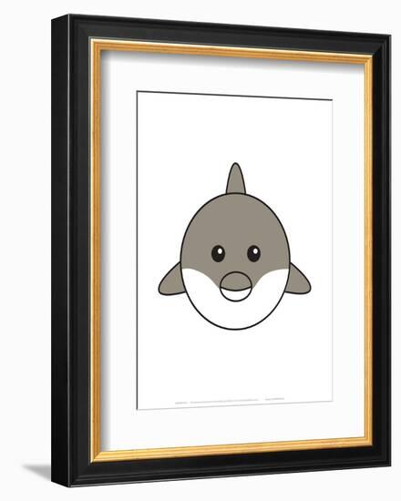 Dolphin - Animaru Cartoon Animal Print-Animaru-Framed Giclee Print