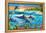 Dolphin Bay-Adrian Chesterman-Framed Stretched Canvas