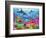 Dolphin Coral Reef-Adrian Chesterman-Framed Premium Giclee Print
