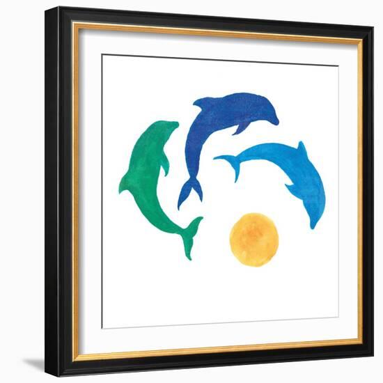 Dolphin Dance-Sue Schlabach-Framed Premium Giclee Print