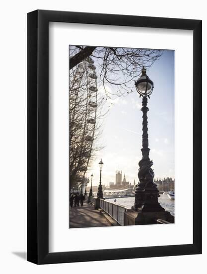 Dolphin Lamp Post, South Bank, London, England, United Kingdom, Europe-Matthew Williams-Ellis-Framed Photographic Print