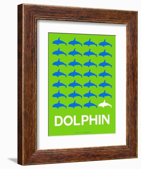 Dolphin Poster-NaxArt-Framed Art Print