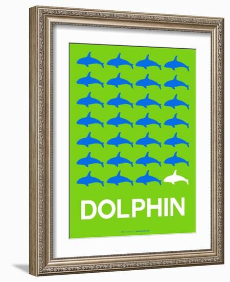 Dolphin Poster-NaxArt-Framed Art Print