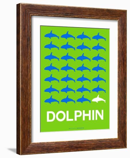 Dolphin Poster-NaxArt-Framed Art Print