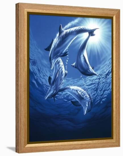 Dolphin Swing-Joh Naito-Framed Premier Image Canvas