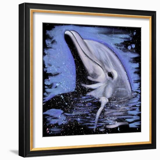 Dolphin-null-Framed Premium Giclee Print