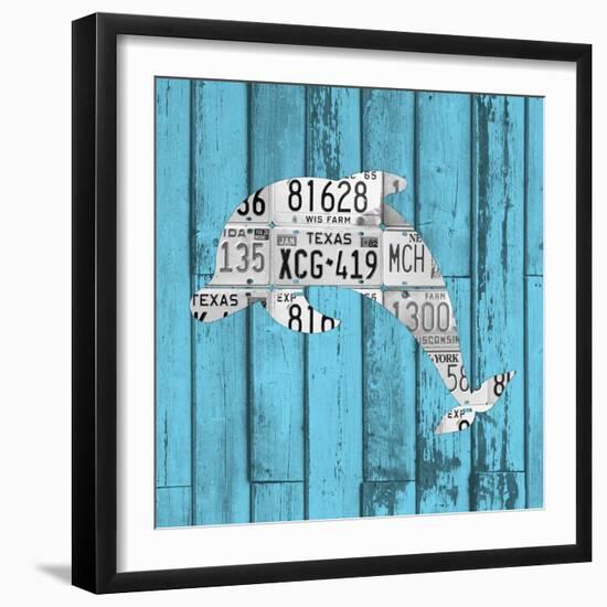 Dolphin-Design Turnpike-Framed Giclee Print