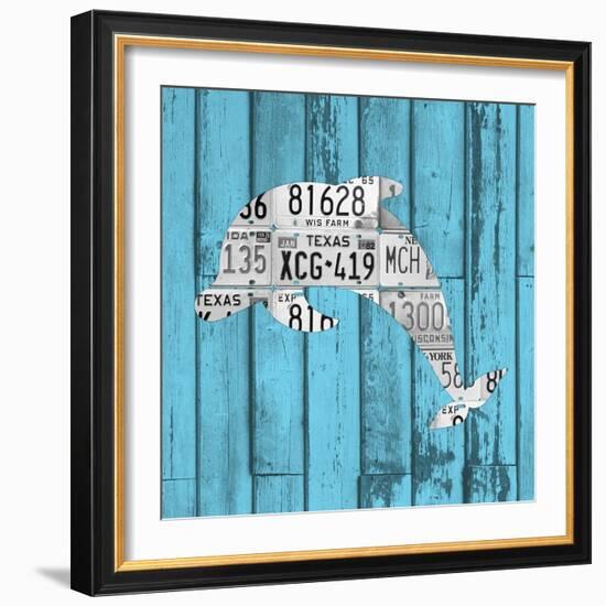 Dolphin-Design Turnpike-Framed Giclee Print