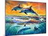 Dolphins at Dawn-Adrian Chesterman-Mounted Art Print