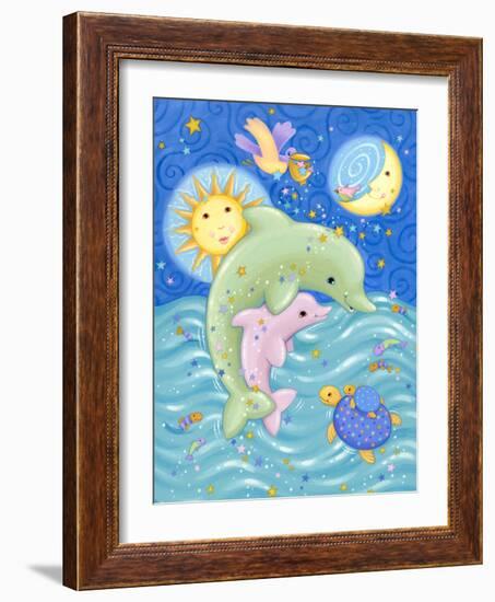 Dolphins at Play-Viv Eisner-Framed Premium Giclee Print