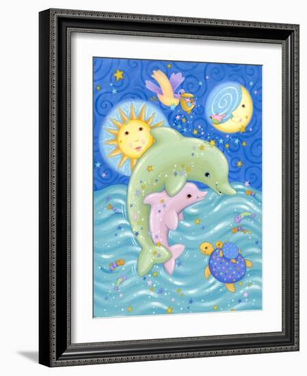 Dolphins at Play-Viv Eisner-Framed Premium Giclee Print