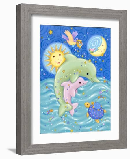 Dolphins at Play-Viv Eisner-Framed Art Print