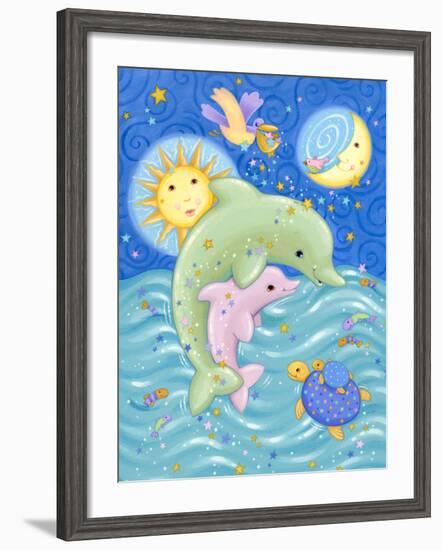 Dolphins at Play-Viv Eisner-Framed Art Print
