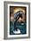 Dolphins - Scratchboard-Lantern Press-Framed Premium Giclee Print