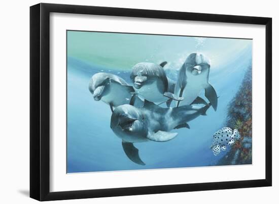 Dolphins-Durwood Coffey-Framed Giclee Print