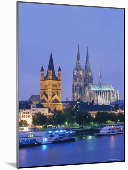 Dom and Gros St. Martin Church, Cologne, Germany, Europe-Charles Bowman-Mounted Photographic Print