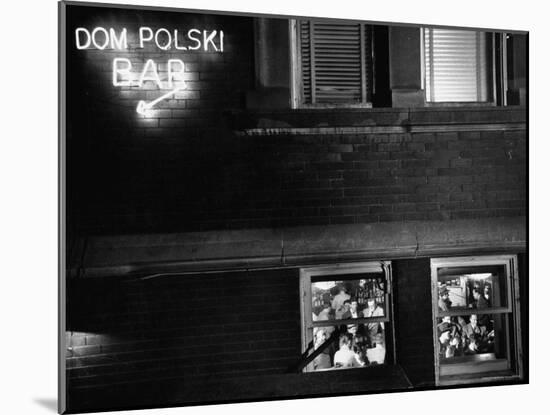 Dom Polski, East Side Community Center, from Photo Essay Regarding Polish American Community-John Dominis-Mounted Photographic Print