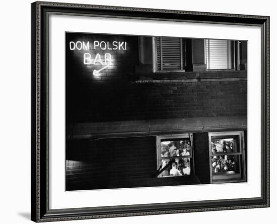 Dom Polski, East Side Community Center, from Photo Essay Regarding Polish American Community-John Dominis-Framed Photographic Print