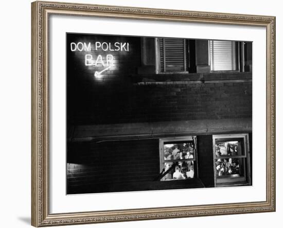 Dom Polski, East Side Community Center, from Photo Essay Regarding Polish American Community-John Dominis-Framed Photographic Print