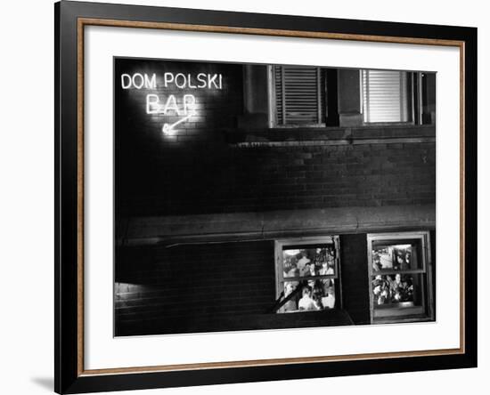 Dom Polski, East Side Community Center, from Photo Essay Regarding Polish American Community-John Dominis-Framed Photographic Print