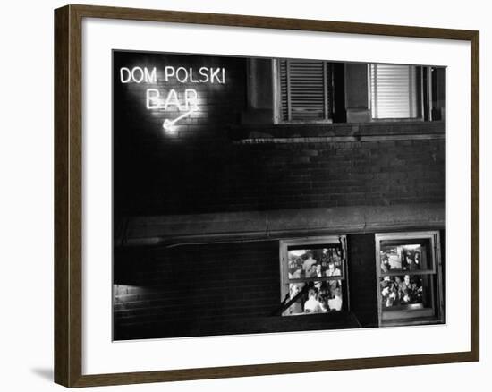 Dom Polski, East Side Community Center, from Photo Essay Regarding Polish American Community-John Dominis-Framed Photographic Print