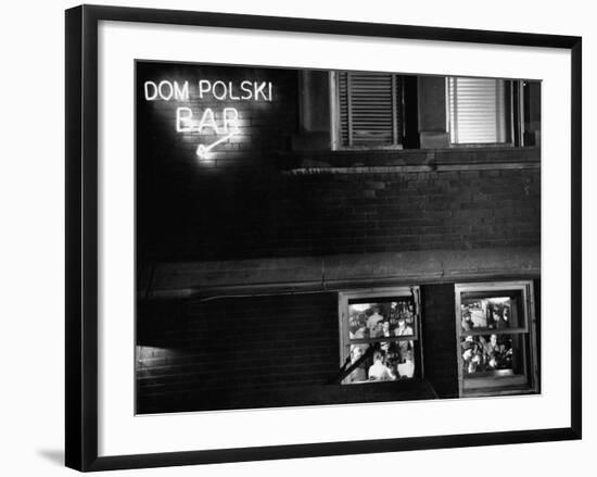 Dom Polski, East Side Community Center, from Photo Essay Regarding Polish American Community-John Dominis-Framed Photographic Print