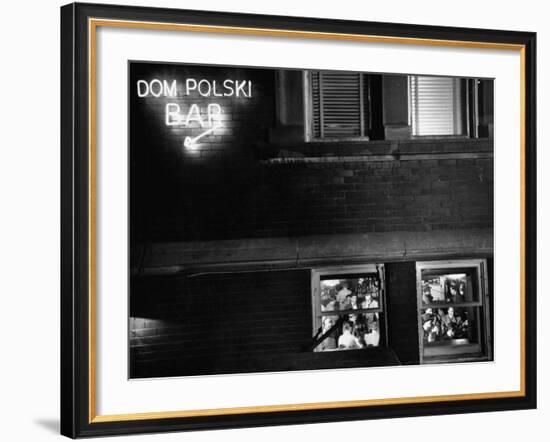 Dom Polski, East Side Community Center, from Photo Essay Regarding Polish American Community-John Dominis-Framed Photographic Print
