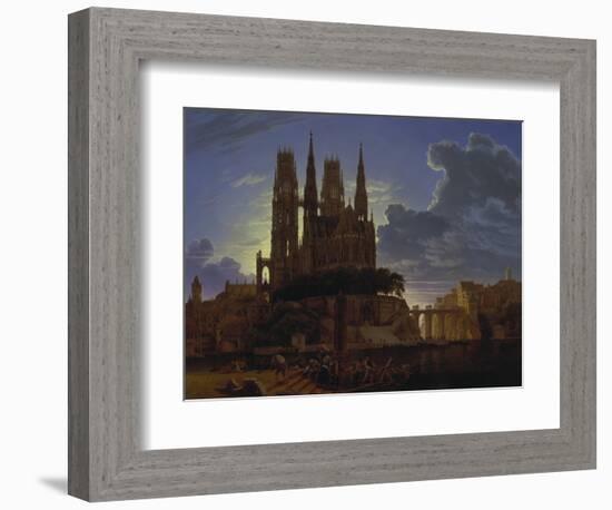 Dom Ueber Einer Stadt. Nach 1813. (Kopie Von K.E.Biermann Um 1830)-Karl Friedrich Schinkel-Framed Giclee Print