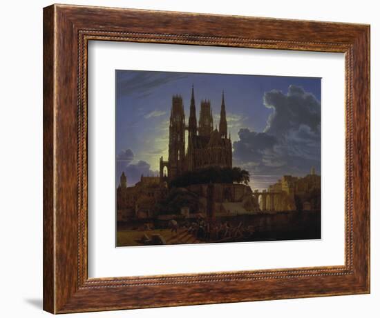 Dom Ueber Einer Stadt. Nach 1813. (Kopie Von K.E.Biermann Um 1830)-Karl Friedrich Schinkel-Framed Giclee Print