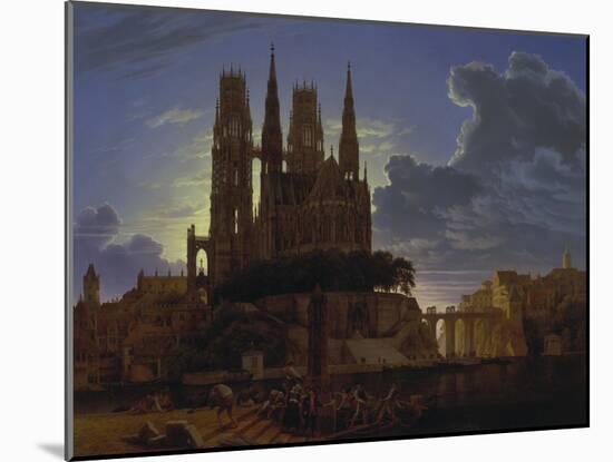 Dom Ueber Einer Stadt. Nach 1813. (Kopie Von K.E.Biermann Um 1830)-Karl Friedrich Schinkel-Mounted Giclee Print