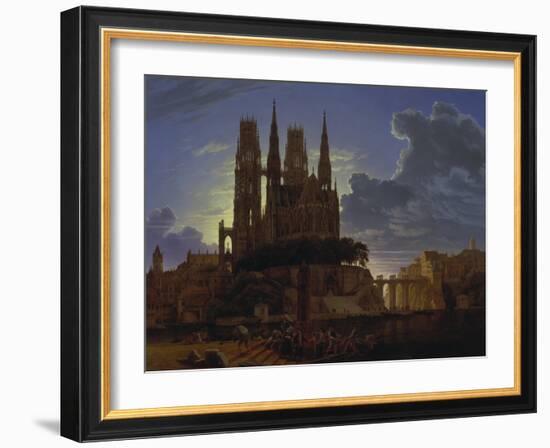 Dom Ueber Einer Stadt. Nach 1813. (Kopie Von K.E.Biermann Um 1830)-Karl Friedrich Schinkel-Framed Giclee Print