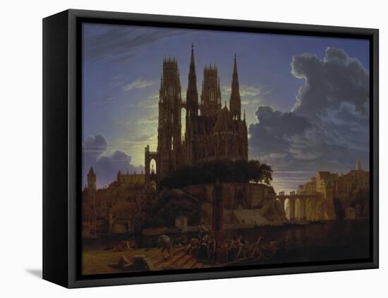 Dom Ueber Einer Stadt. Nach 1813. (Kopie Von K.E.Biermann Um 1830)-Karl Friedrich Schinkel-Framed Premier Image Canvas