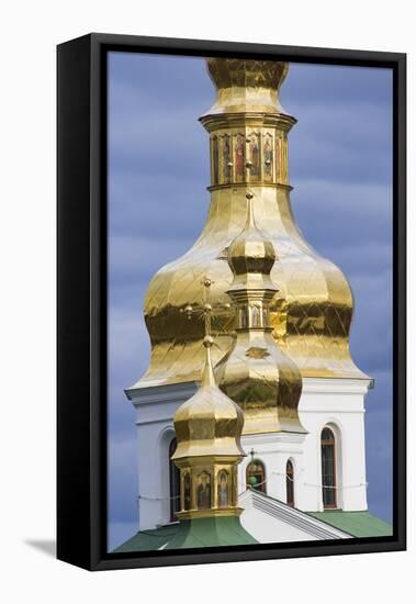 Dome detail, Pechersk Lavra (Monastery of the Caves), Kiev, Ukraine-William Sutton-Framed Premier Image Canvas