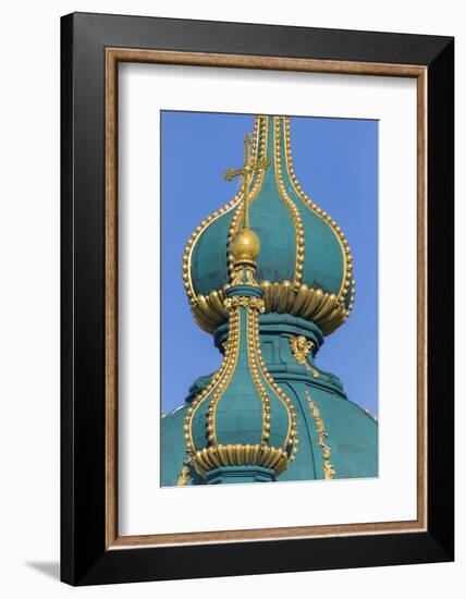 Dome detail, St. Andrew's Church, Kiev, Ukraine.-William Sutton-Framed Photographic Print