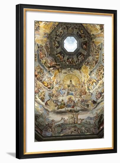 Dome Fresco of the Last Judgement by Giorgio Vasari and Federico Zuccari Inside the Duomo-Stuart Black-Framed Photographic Print