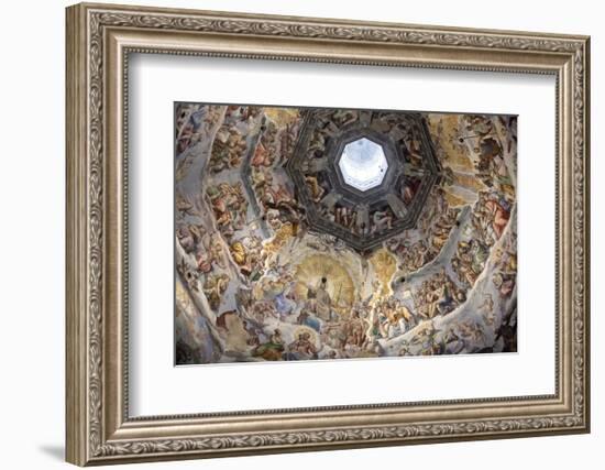 Dome Fresco of the Last Judgement by Giorgio Vasari and Federico Zuccari Inside the Duomo-Stuart Black-Framed Photographic Print