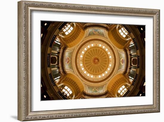 Dome in the Wisconsin State Capitol-Paul Souders-Framed Photographic Print