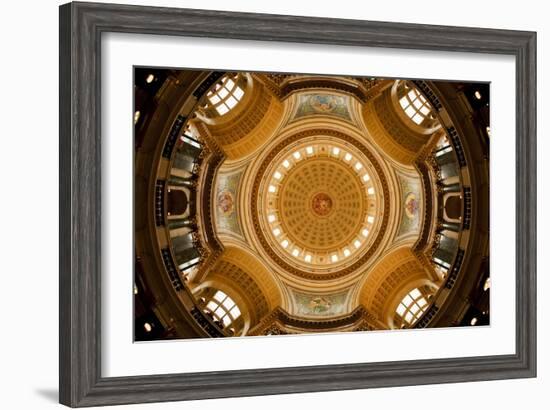 Dome in the Wisconsin State Capitol-Paul Souders-Framed Photographic Print